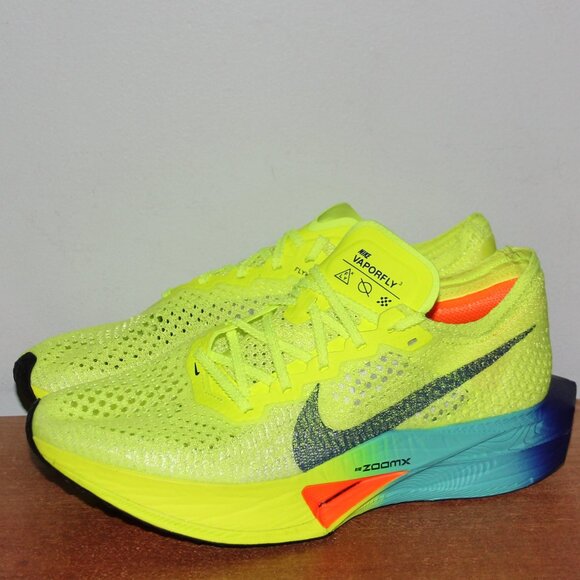 Nike ZoomX VaporFly Next% 3 Fast Pack Running Shoes Womens 7.5 Volt - Picture 2 of 6